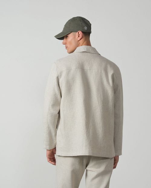 Sobrecamisa ETIEM en lino Arena - Imagen 4