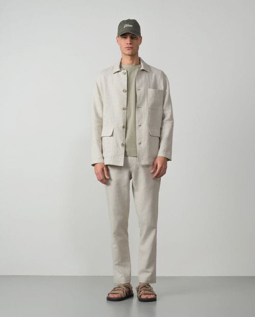 Sobrecamisa ETIEM en lino Arena - Imagen 2