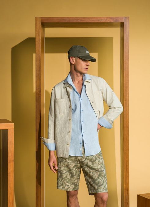 Sobrecamisa ETIEM Algodon textura Beige