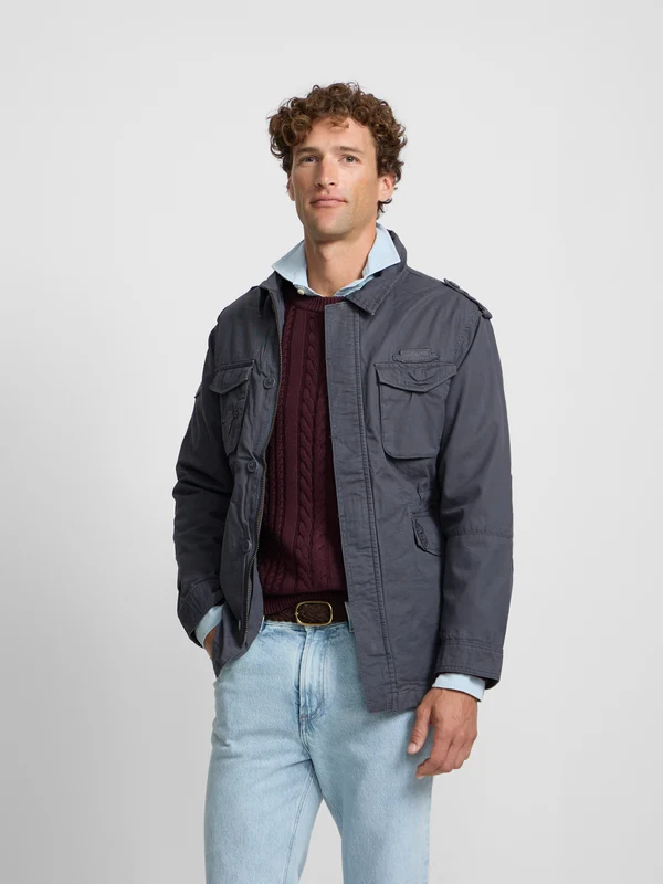 CHAQUETA MILITAR SILBON AZUL MARINO