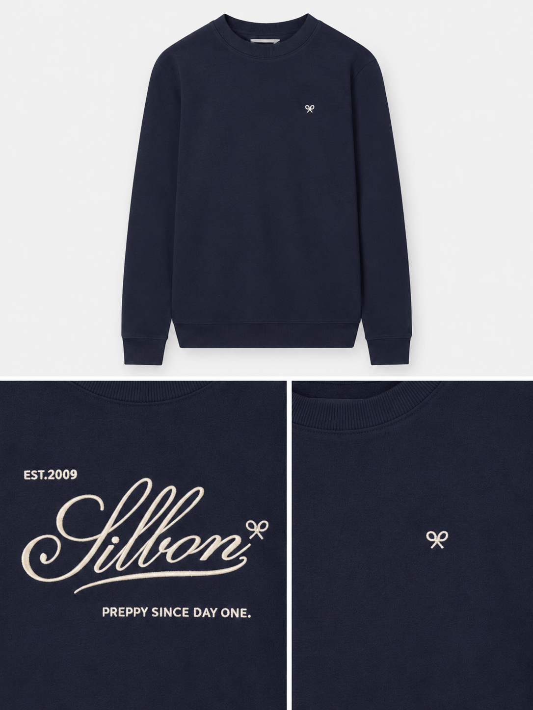 SUDADERA SILBON PREPPY AZUL MARINO