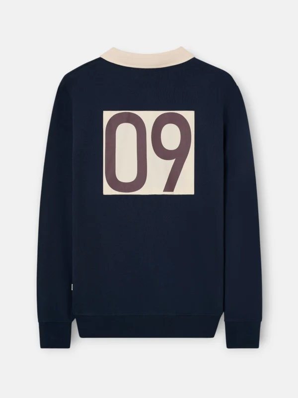 SUDADERA SILBON CUELLO POLO AZUL