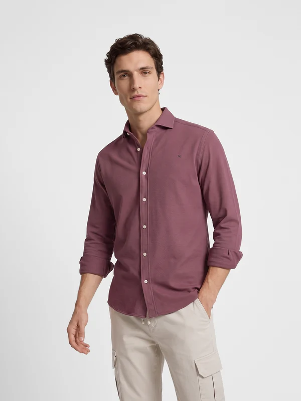 CAMISA SPORT ESTRUCTURA BURDEOS