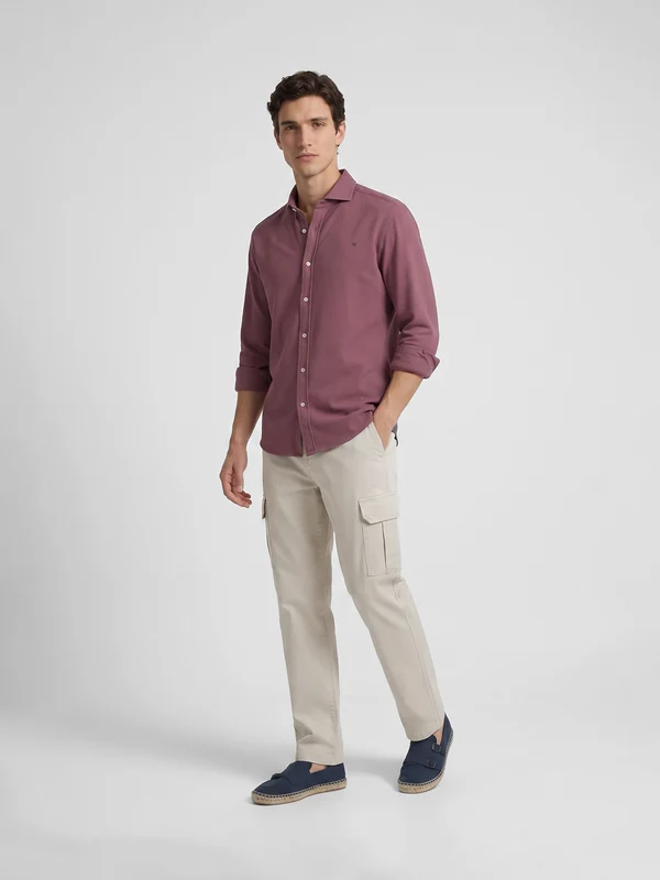CAMISA SPORT ESTRUCTURA BURDEOS - Imagen 3