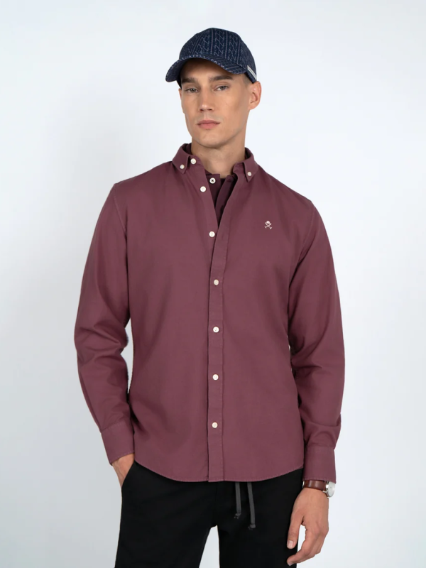 CAMISA ESTRUCTURA VENETO BURGUNDY